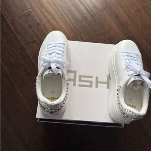ASH White Sneakers with Silver Studs
